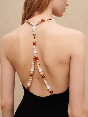 Maje NWT Richaine Beaded Back Ribbed Knit Midi Dress Noir Black 34 XS